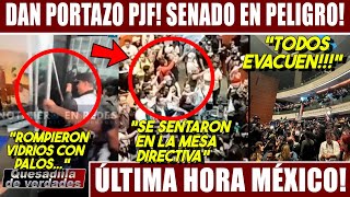 EMERGENCIA NACIONAL TIRARON LA PUERTA DEL SENADO PJF SENADORES EN PELIGRO NOROÑA LOS EVACUA [upl. by Wahkuna851]