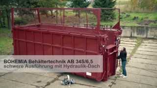 Abrollcontainer AB34S65 mit Hydraulikdach von BMP Bohemia [upl. by Easter]