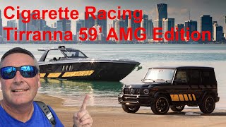 Cigarette Racing Tirranna 59 AMG Edition with 6 Mercury Racing 450 R Engines [upl. by Meekar193]