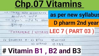 vitamins biochemistry d pharmacy 2nd year  Part 3  Thepharmacourse2O [upl. by Zetrok]