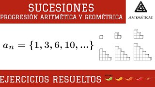 Ejercicios Resueltos Sucesiones Progresiones Aritméticas y Geométricas [upl. by Enomas]