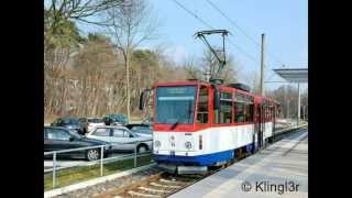 Straßenbahn Strausberg  Strausberger Eisenbahn  Sound vom Tatra T6C5 [upl. by Wightman]