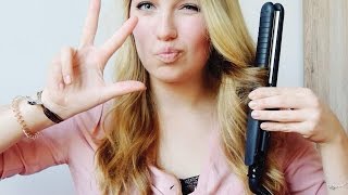 3 einfache und schnelle Methoden für lockige und wellige Haare ♥ 3MinutenLocken mit Glätteisen [upl. by Ahsikahs]