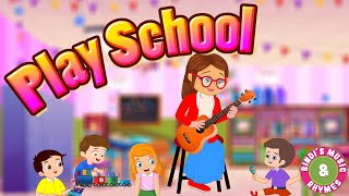 Playschool Rhyme for toddlers  Visit a preschool  Kids song by Bindis Music amp Rhymes [upl. by Auqined]