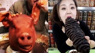 Really Bizarre Weird Food Mukbang  ASMR Compilation [upl. by Hurwit]