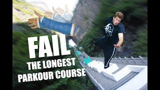 I FELL OFF the WORLDS LARGEST PARKOUR COURSE [upl. by Kennard]