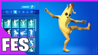 Fortnite Peely Skin With all my Fortnite Dances amp Emotes banana skin [upl. by Aihtebat]