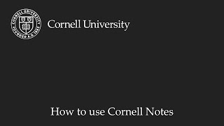 How to Use Cornell Notes [upl. by Sophey]