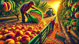 How Farmers Are Harvesting Peaches by the Millions Modern Farming Explained [upl. by Adaner]