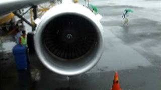 Turbine Failure Airplane Jet Engine Scares Passenger exiting plane Is this normal [upl. by Liamaj]