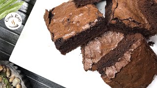 The Perfect Brownie Recipe  Crackly Top Brownie Recipe by Cook Easy [upl. by Ttocserp]