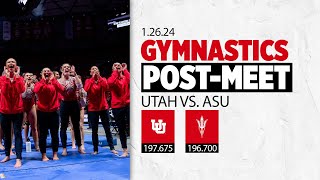 Utah Gymnastics vs ASU  Postmeet 12624 [upl. by Chelsea]