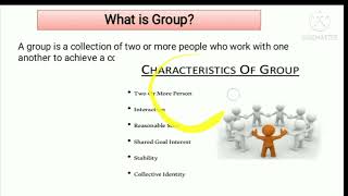 Group in organizational behavior Group Characteristics Formal and Informal groups [upl. by Claudetta]