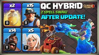 After Update TH14 Hybrid  Queen Charge Hog Miner Attack Strategy  Best TH14 Attack Clash of clans [upl. by Stich]