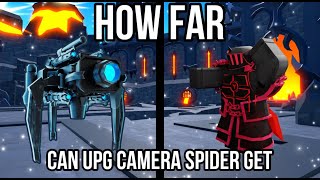 How Far Can Upgraded Camera Spider Get In Endless Mode Toilet Tower Defense [upl. by Cirdla]