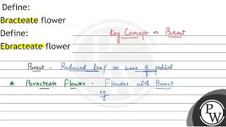 Define Bracteate flower Define Ebracteate flower [upl. by Ydal]