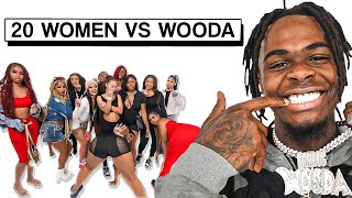 20 WOMEN VS 1 YOUTUBER ​WOODA [upl. by Ynotna253]