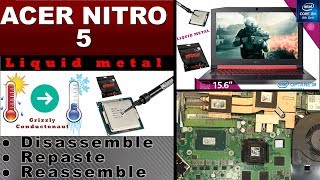 HOW to teardown  apply LIQUID METAL to Acer nitro 5 gaming series laptop [upl. by Aiza]