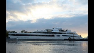 The launch video of Feadships 93m 305ft Lady S [upl. by Mloclam]