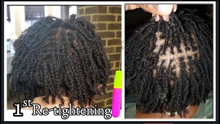 How To DIY Sisterlocks  Microlocks amp Interlocs  Retie using Crochet latch hook amp 4 Point Rotation [upl. by Kim]