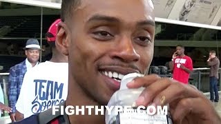 ERROL SPENCE CRACKS PACQUIAO quotNO CRIMEquot JOKE SECONDS AFTER WEIGHIN FOR OCAMPO CLASH [upl. by Elleinahc]