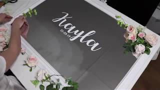 Behind the Scenes I Floral Mirror Sign in Frame [upl. by Delcina]