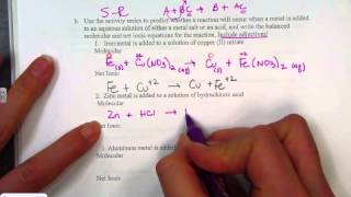 SingleReplacement Redox Reactions [upl. by Teak]