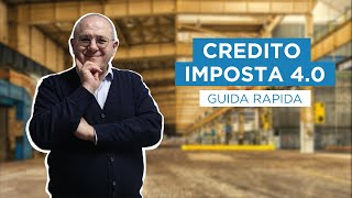 Credito dimposta 40 la guida rapida  RiESCo [upl. by Latrena369]