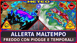 Previsioni METEO • Allerta Piogge e Temporali » Freddo Persistente [upl. by Adnelg]