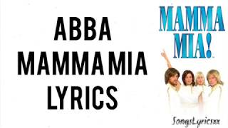 ABBA  Mamma Mia Lyrics [upl. by Atinniuq992]