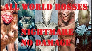 Remnant From the Ashes All World Bosses No Damage Nightmare Difficulty by DreeMax [upl. by Aretse]