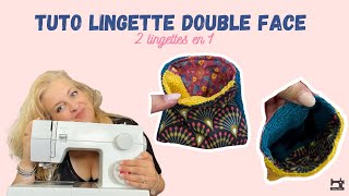 Lingette double face  2 lingettes en 1  Tuto Couture [upl. by Fates]