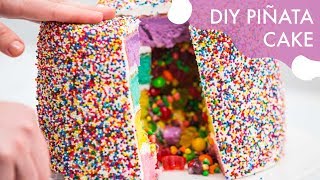 Super Sweet CandyFilled Piñata Cake  Makeful [upl. by Greenwell]