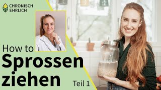 Sprossen selber ziehen im Sprossenglas  Sprossensamen Tutorial Teil 1 [upl. by Imerej86]