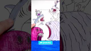 Surprise  2  Siren Megalodon Bloop Kraken Ningen drawing stopmotion bloopers kraken [upl. by Attenauqa196]