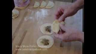 Sauerkraut Mushroom Pierogi For Polish Christmas Traditional Making Pierogis [upl. by Ika]