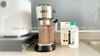 How to Descale DeLonghi Dedica l EC680 l วิธีการขจัดตะกรันเครื่องทำกาแฟ DeLonghi [upl. by Roots458]