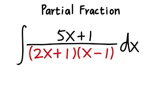 Integral of 5x12x1x1 partial fraction calculus 2 tutorial [upl. by Hgielrac]