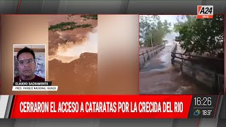 💧 Cataratas del Iguazú la crecida del río se llevó puesta las pasarelas [upl. by Eniliuqcaj]