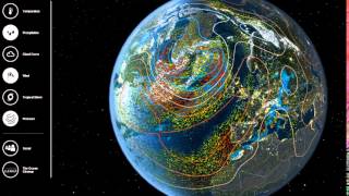 Precipitação campos de pressão e circulação atmosférica às 19h30 Inverno de 2016 [upl. by Tamanaha]