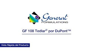 GF 108 Tedlar® by DuPont™  Vista Rápida del Producto [upl. by Lipson]