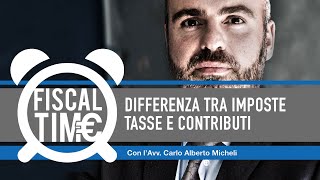 DIFFERENZA TRA IMPOSTE TASSE E CONTRIBUTI [upl. by Dlorad]