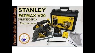 Stanley Fatmax V20 Circular saw kit SFMCS500D1k [upl. by Daryl103]