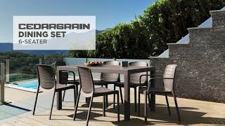 Cosmoplast Cedargrain 6seater Dining Set [upl. by Kashden962]