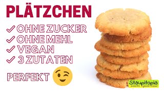 Vegane Plätzchen ohne Zucker und Mehl aus nur 3 Zutaten [upl. by Nomar]