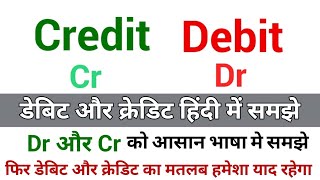 Debit or Credit ka matlab Hindi  Debit and Credit meaning  Dr and Cr Meaning [upl. by Genia]