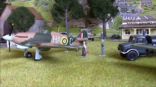 WW2 Airfield on my GWR model railway with sound effect [upl. by Atteniuq488]