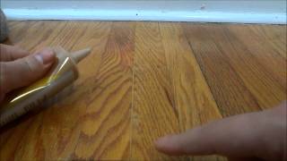 How To Fill In Gaps Between Hardwood Flooring With Wood Filler [upl. by Annoed790]