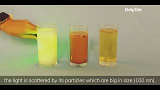 Tyndall Effect  Scattering of Light  9 class chemistry [upl. by Aerbma]