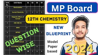 MP BOARD 12th Chemistry blueprint 2024 [upl. by Enaoj]